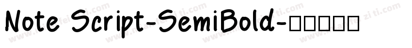 Note Script-SemiBold字体转换